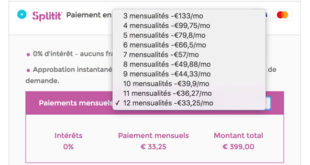 paiement mensualités matelas